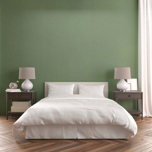 Papel Vinilico Textur 7867/3 Muresco Room 137 Verde Entelado