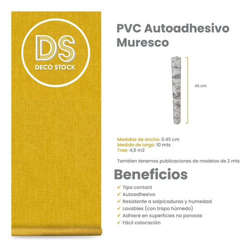 Rollo De Pvc Autoadhesivo Muresco Rollo:45cmx10mt  Vitraux DecoStock