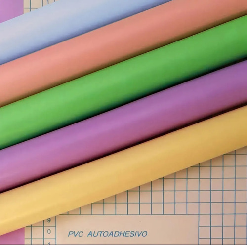 Rollos De Pvc Autoadhesivo Colores Pastel Muresco 0.45x10mts DecoStock