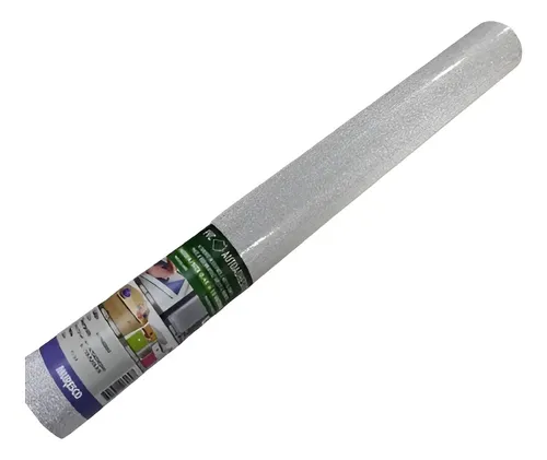 Rollo De Pvc Autoadhesivo Glitter Plateado Muresco 10 M DecoStock
