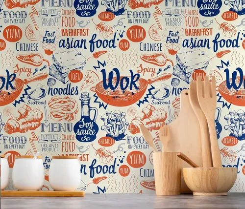 Papel Vinilico Aroma Muresco 8304/1 Wok Vintage Ideal Cocina DecoStock