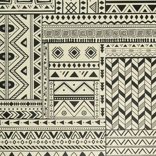 Papel Vinilizado Aroma Muresco 8333/1 Blanco y Negro DS