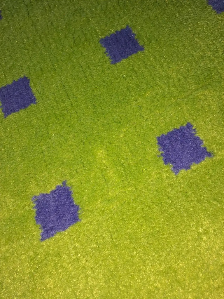 Alfombra Redonda 50 Cm Diámetro Verde Con Violeta Verde/índigo