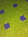 Alfombra Redonda 50 Cm Diámetro Verde Con Violeta Verde/índigo