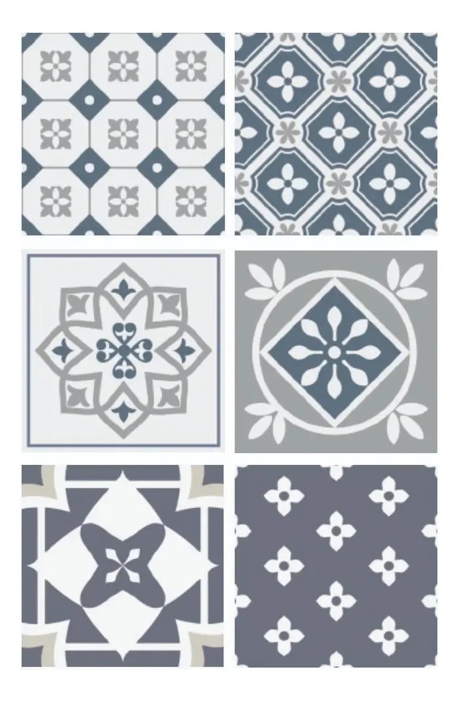 Azulejos Cerámicos Autoadhesivos Vintage Muresco Modelos 1665/1