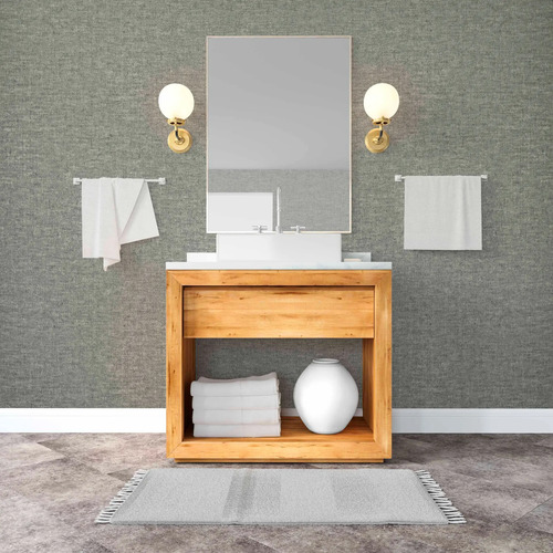 Papel Vinilico Texturado Gris Lavable Aura 860/4 Muresco DecoStock