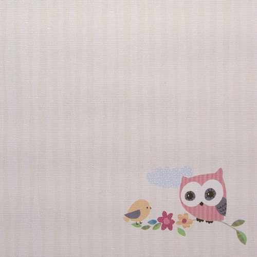 Papel Vinilico Buhos Rayas Beige Nido Muresco 8703/2