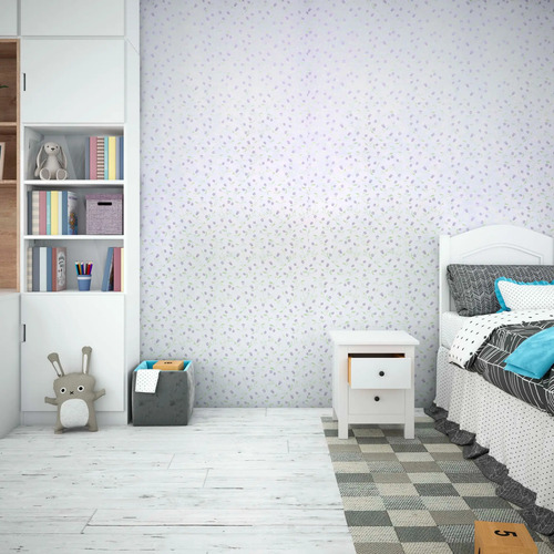 Papel Vinilico Texturado Forcitas Lila Nido Muresco 8706/2
