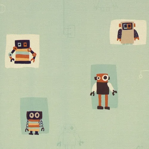 Papel Vinilico Texturado Robots Nido Muresco 8708/1