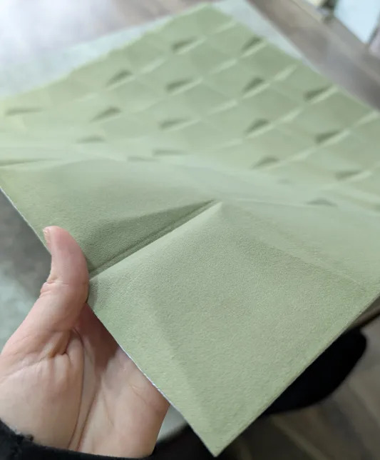 Placas 3d Autoadhesivas Muresco Texturadas Antihumedad Felpa Verde Seco