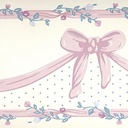 Guarda  Vinilizada Bord X 4,90 Mts  Flores Moños Rosa 90246/2 DecoStock