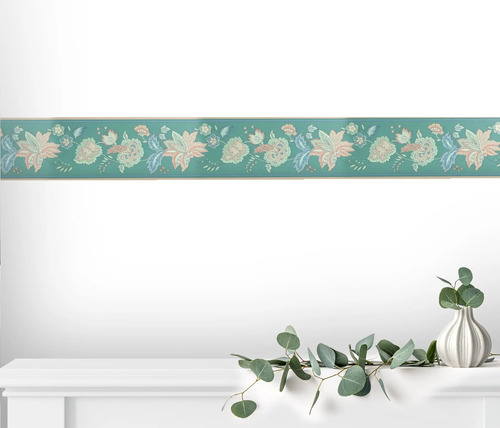 Guarda  Vinilizada Flores X 5 Mts Borders 90252/2 DecoStock