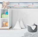 Guarda Vinilizada Bord X 5 Mts - Faro Fondo Celeste 90271/1 DecoStock
