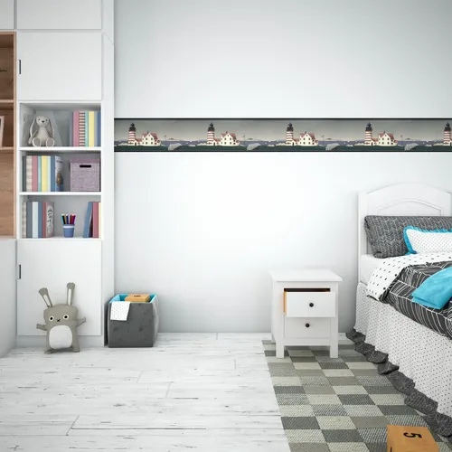 Guarda Vinilizada Bord X 5 Mts - Faro Azul 90271/3 DecoStock