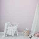 Papel Vinilico Cuadrille Rosa Importado Único 0,68 X 8,70 M