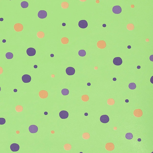 Papel Vinilizado F/ Verde Con Lunares Hashtag Muresco 9928/3