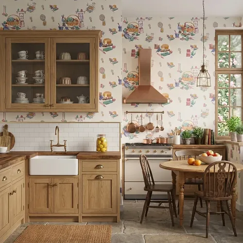 Papel Vinilico Crema Cocina Fashion Point Imperial DecoStock