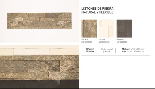 Liston Stone Flex Dacita 610 x 155 x 55 MM