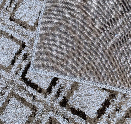 Alfombra Rhone Moderna Pelo Corto Dib 1,50 X 2 Mts - 1.5 m, Beige, Geométrico, 2 m