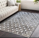 Alfombra Rhone Moderna Pelo Corto Dib 1,50 X 2 Mts - 1.5 m, Beige, Geométrico, 2 m