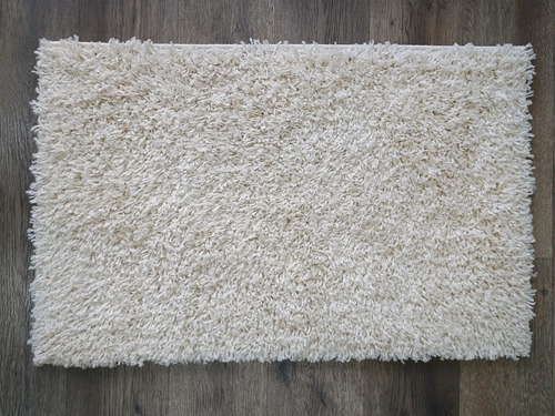 Alfombra Costado Cama Shaggy Cool 57x90  Pelo Largo Colores - 57 cm, Crema, Pelo Largo, 90 cm