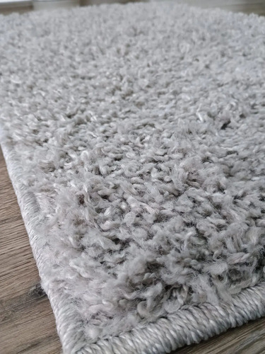 Alfombra Costado Cama Shaggy Cool 57x90  Pelo Largo Colores - 57 cm, Gris claro, Pelo Largo, 90 cm