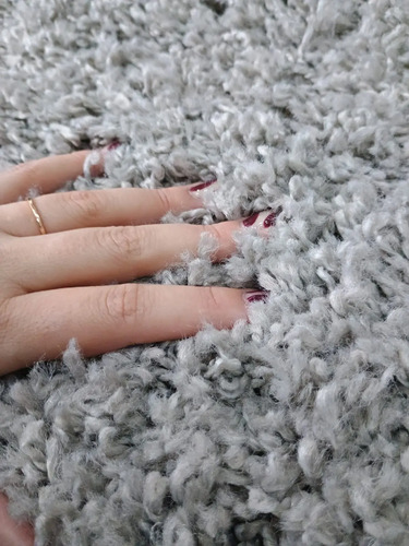 Alfombra Costado Cama Shaggy Cool 57x90  Pelo Largo Colores - 57 cm, Gris claro, Pelo Largo, 90 cm