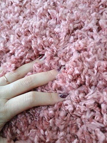 Alfombra Costado Cama Shaggy Cool 57x90  Pelo Largo Colores - 57 cm, Rosa, Pelo Largo, 90 cm
