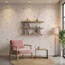 Papel Vinilizado F/ Blanco Flores 1180/3 Decorpaper Muresco Blanco