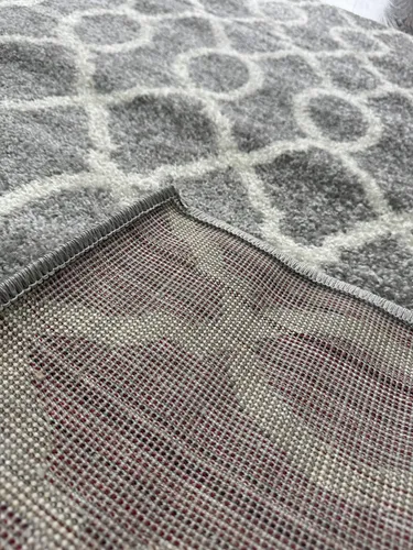 Alfombra Carpeta Visdom 1,00 X 1,50 Mts Gris Y Blanco Dib