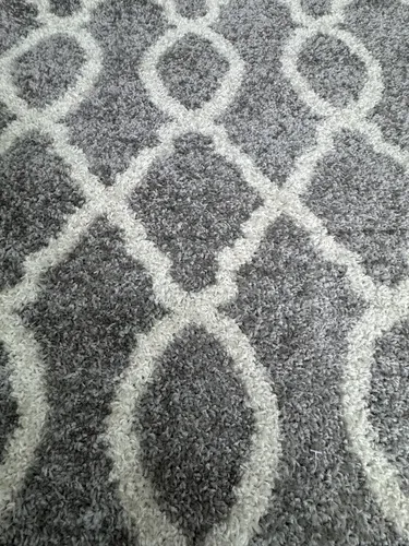 Alfombra Carpeta Visdom 1,00 X 1,50 Mts Gris Y Blanco Dib