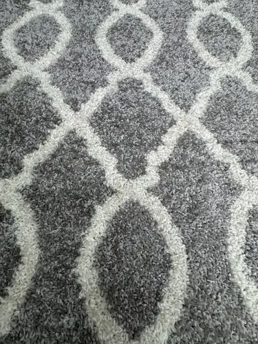 Alfombra Carpeta Visdom 1,00 X 1,50 Mts Gris Y Blanco Dib