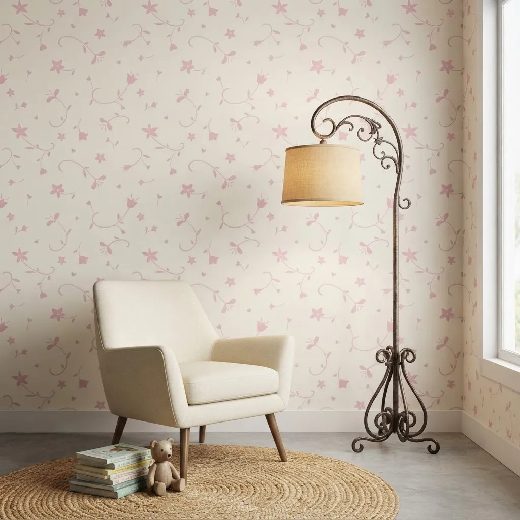 Papel Vinilizado F/ Blanco Flores 1180/3 Decorpaper Muresco Blanco