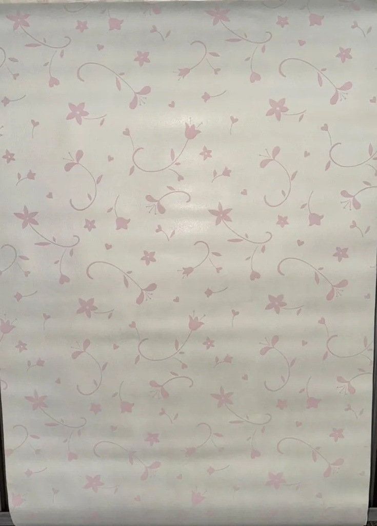 Papel Vinilizado F/ Blanco Flores 1180/3 Decorpaper Muresco Blanco