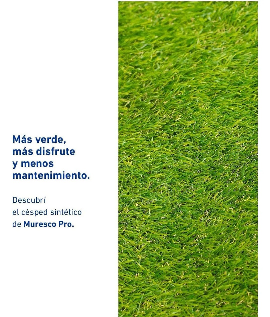 Césped Sintético Decorativo Muresco 20 Mm En Rollo (4m2) Verde