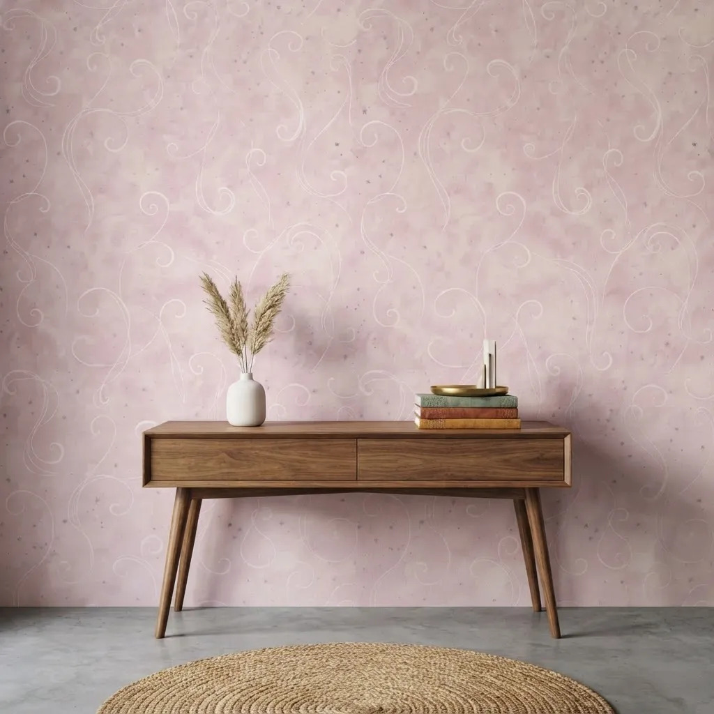 Papel Vinilico Estrellas 5714/2 Celebry Teens Muresco Dstock Rosa Claro