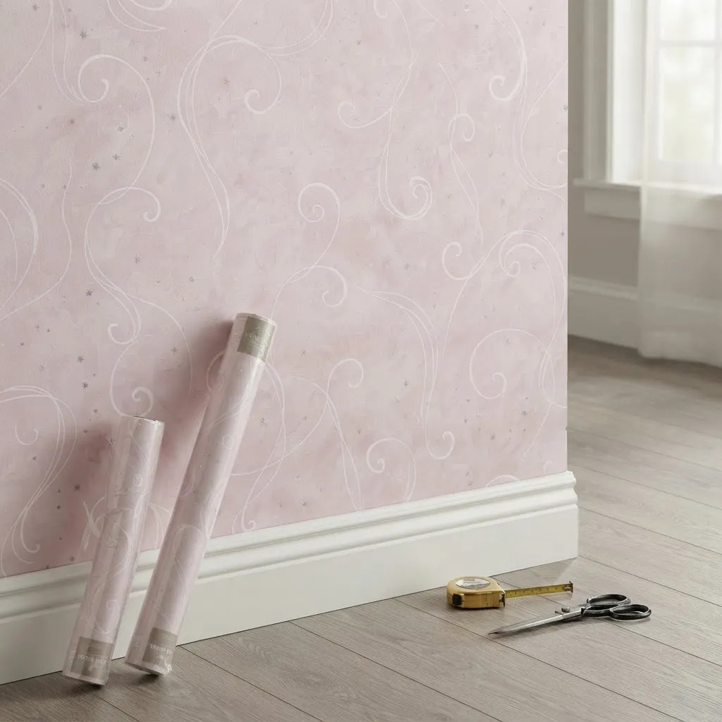 Papel Vinilico Estrellas 5714/2 Celebry Teens Muresco Dstock Rosa Claro