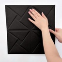 Pack X 5 Placas Autoadhesivas Soft Pared Cuero 70x70cm Ebano