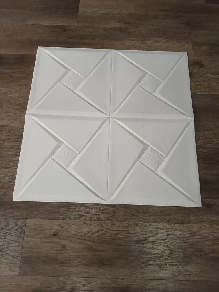 Pack X 5 Placas Autoadhesivas Soft Pared Cuero 70x70cm Marfil