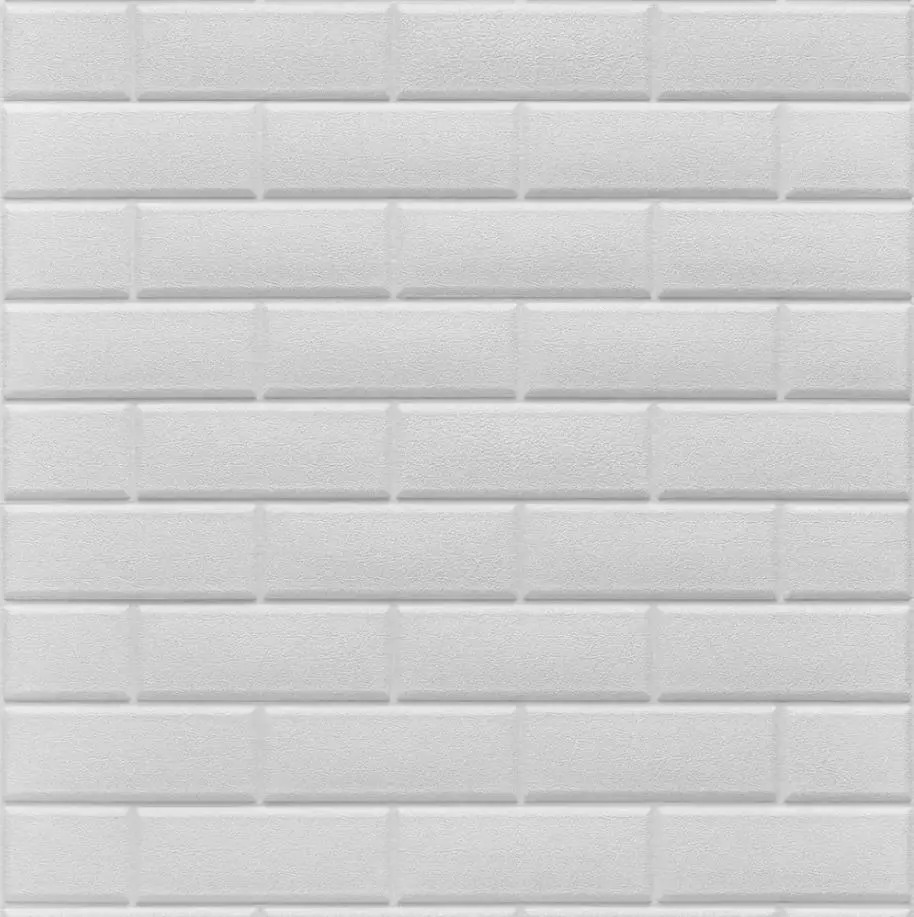 Placas X 10 3d Autoadhesivas Pared Muresco Pintable/lavable  Blanco Ladrillo