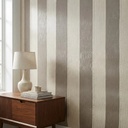 Papel Vinilico Texturado Rayado Plisse Muresco 6506/4 Dstock Marron Y Beige