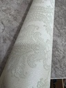 Papel Vinilico Text Provenzal Verde Cinthia 6000/5 Muresco Beige