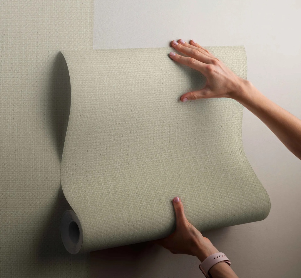 Papel Vinilizado Gris Imita Tela Decorpaper 1171/1 Muresco Gris Claro