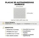 Placas X 10 3d Autoadhesivas Pared Muresco Pintable/lavable  Blanco Madera Gris