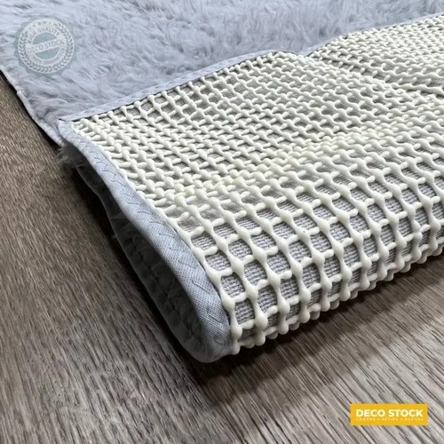 Alfombra Costado De Cama Pelo Largo Attica 50x85 Antidesliz Dib