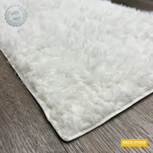 Alfombra Costado De Cama Pelo Largo Attica 50x85 Antidesliz Dib
