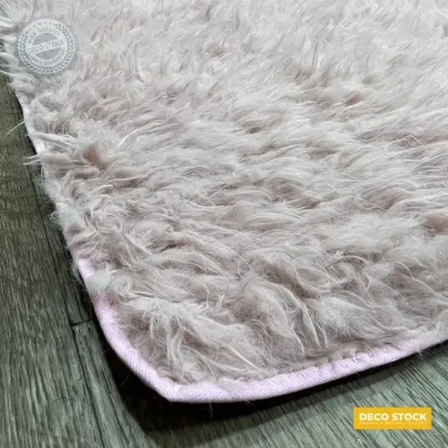 Alfombra Costado De Cama Pelo Largo Attica 50x85 Antidesliz Dib