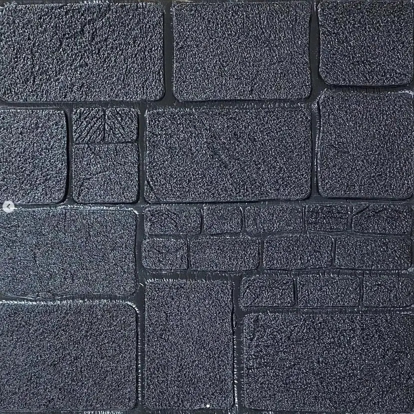 Placas 3d Autoadhesivas Pared Muresco Pintable/lavable Ladri Piedra Negra