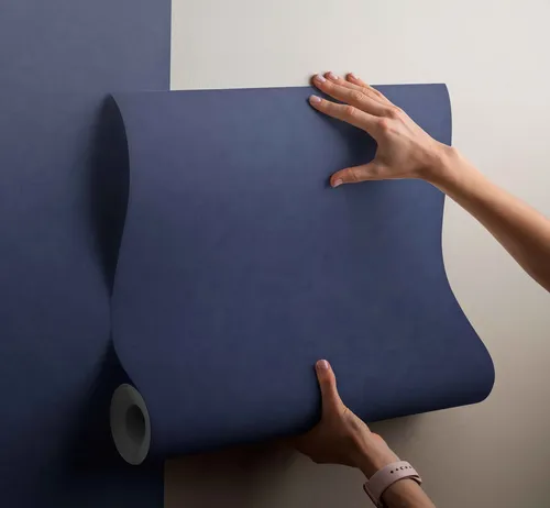 Papel Vinilizado Azul Profundo Decorpaper 1139/7 Muresco Ds
