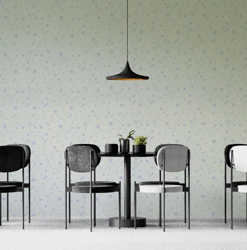 Papel Vinilizado F/ Blanco Flores 1180/1 Decorpaper Muresco